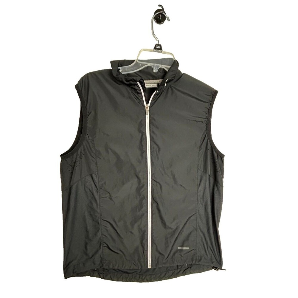 Fitness Gear Womens Black Zip Athletic Vest Sleeveless Running Jacket Size M